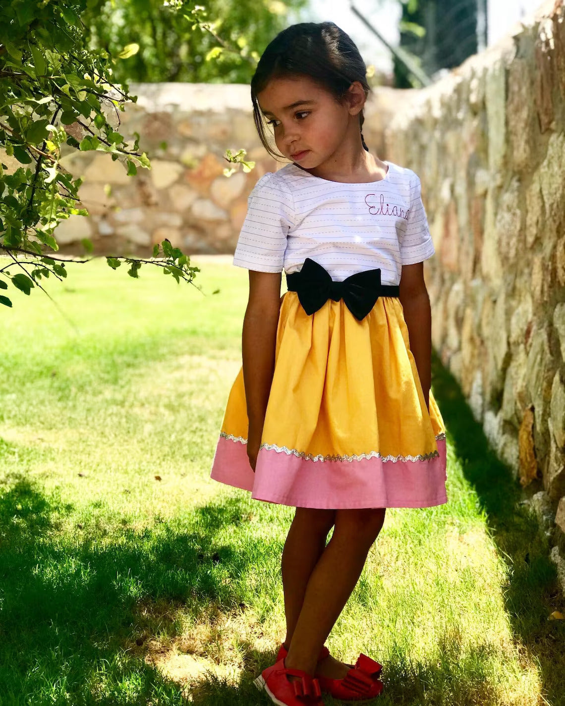 Girl's Pencil Dress- Children's Handmade Custom Dresses image 4