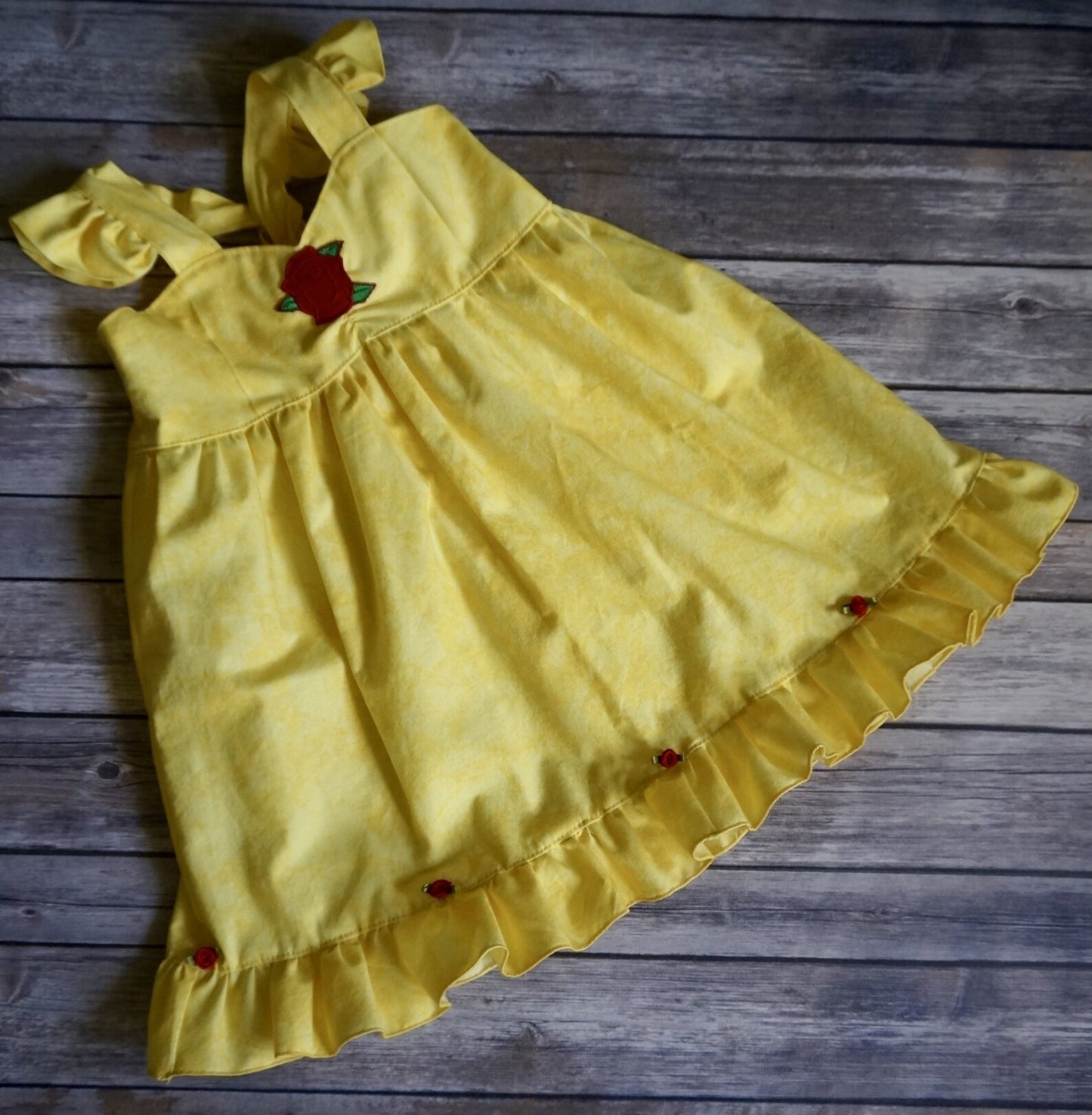 Girl's Yellow Princess Ballgown Dress image 1