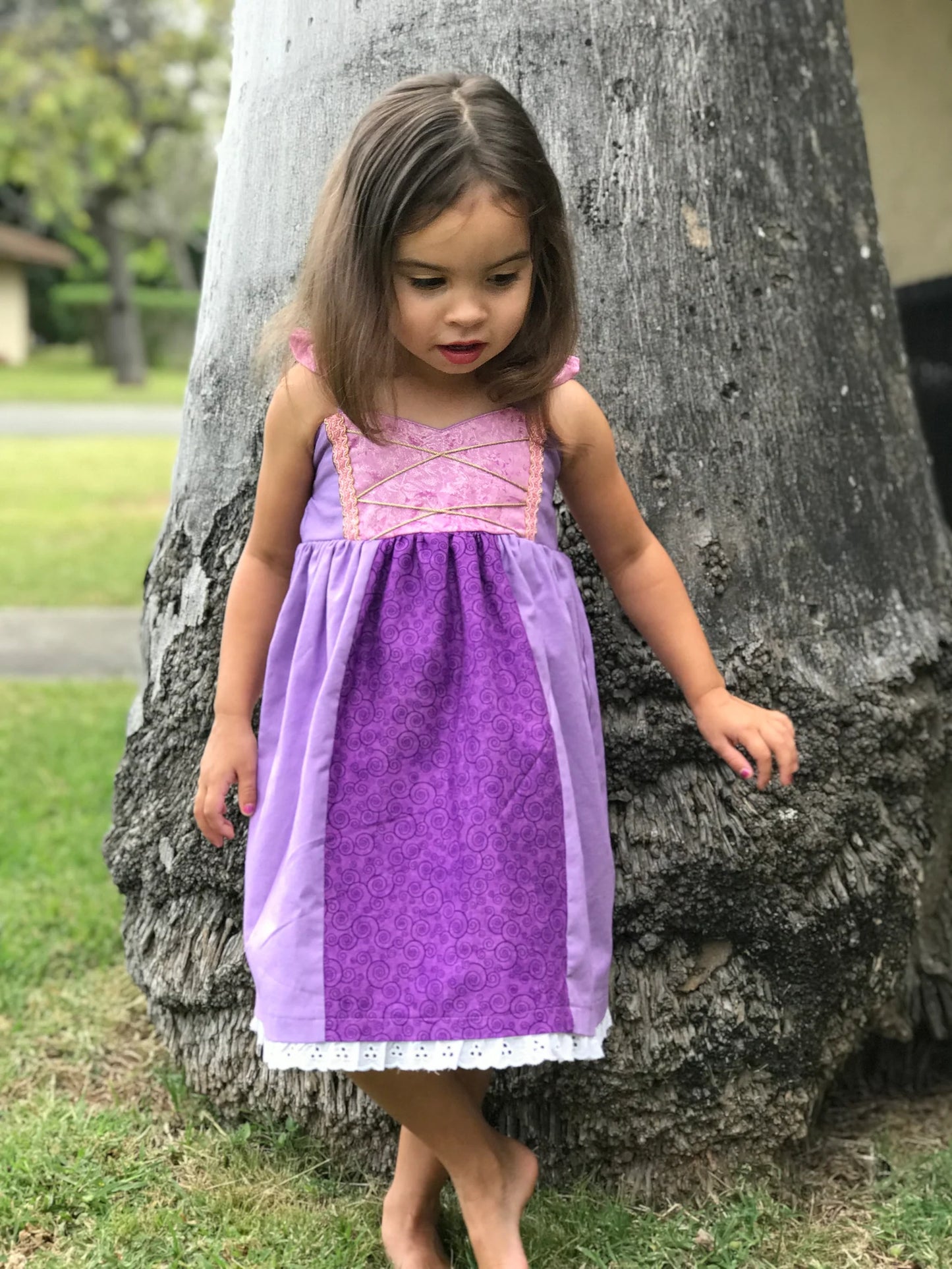 Girl's Long Hair Princess Dress image 3