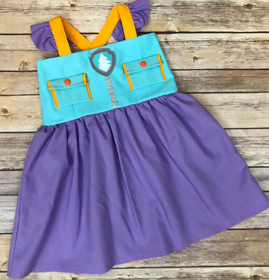 Purple Mountain Girl's Rescue Dog Dress image 0