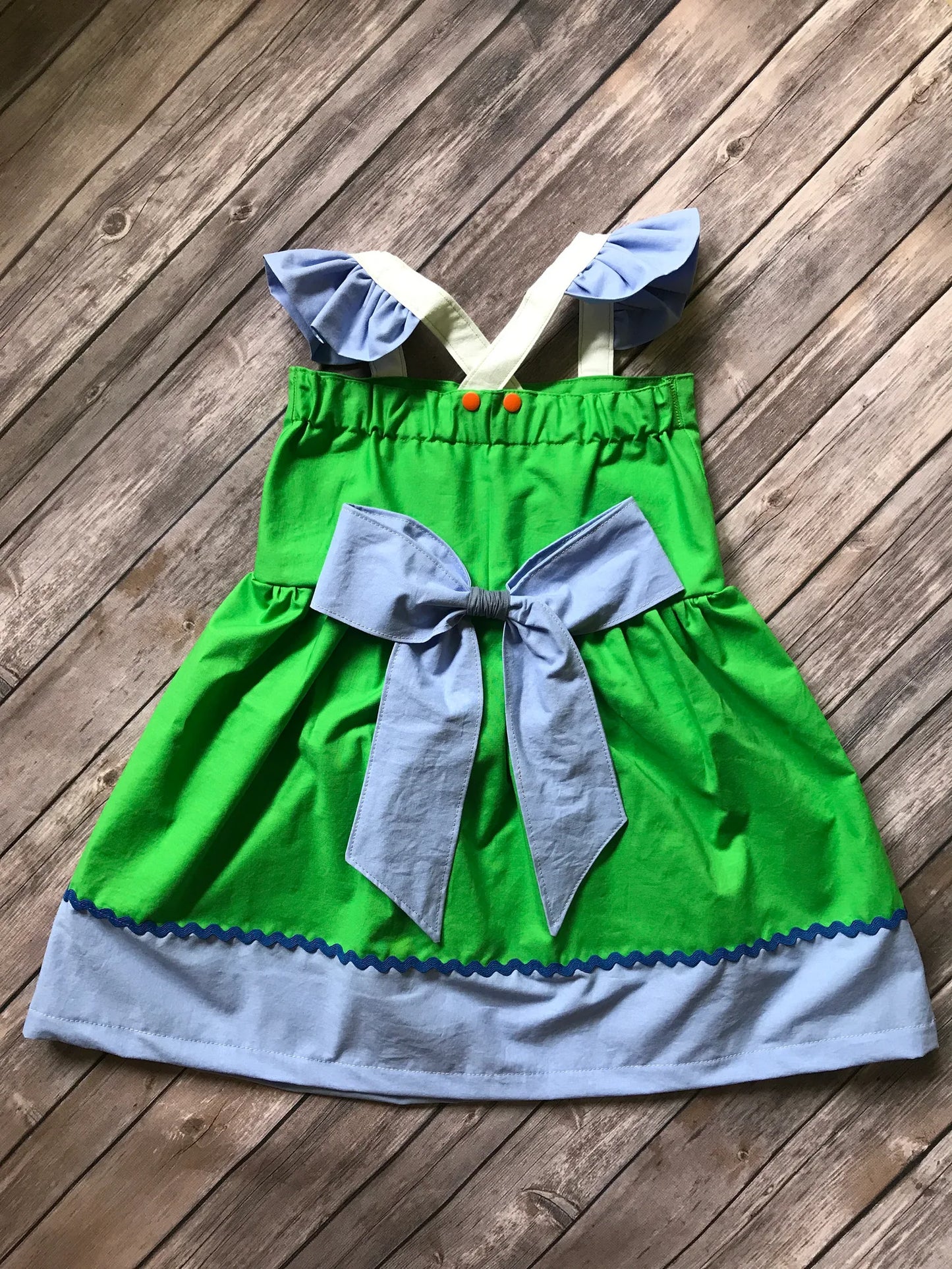 Girl's Green Rescue Dog Dress image 2