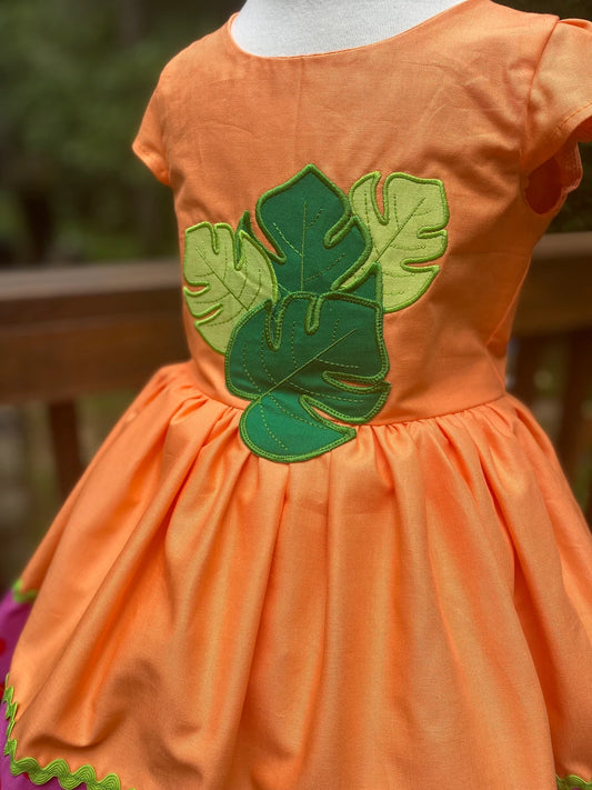 Girl's Chicka Chicka Boom Inspired Dress- Children's Handmade Custom Dresses image 1