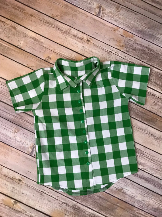 Boy's Gingham Button Down Shirt image 0