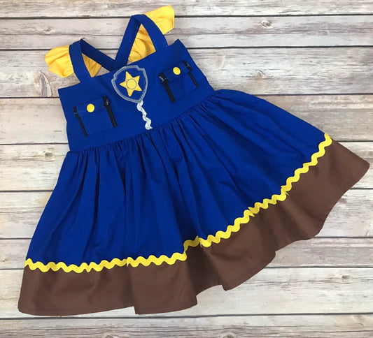 Girl's Police Rescue Dog Dress image 0