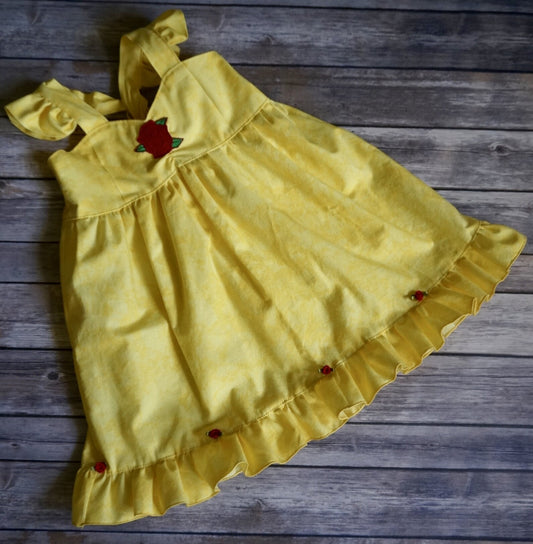 Girl's Yellow Princess Ballgown Dress image 1