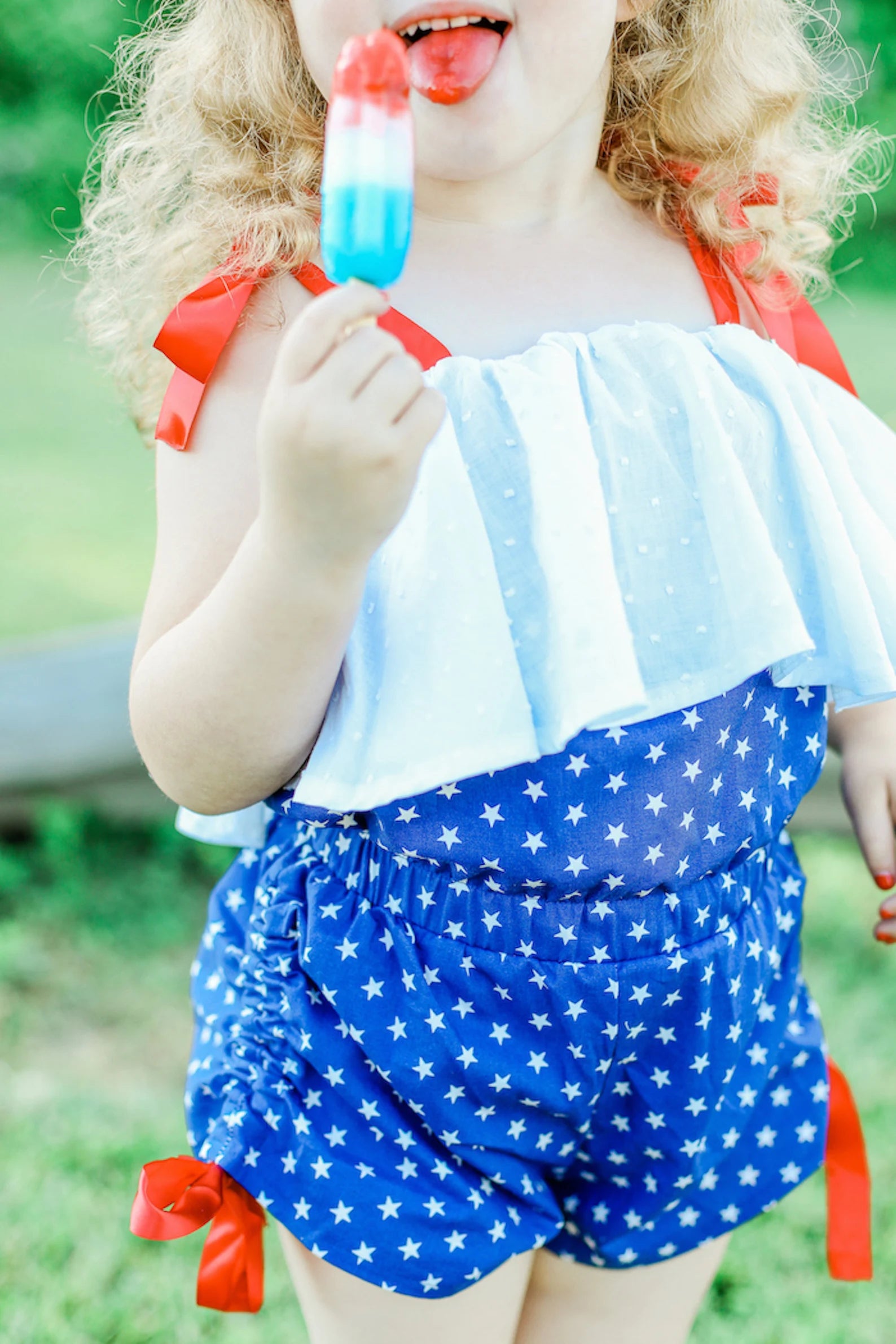Girl's Fourth of July Romper image 7