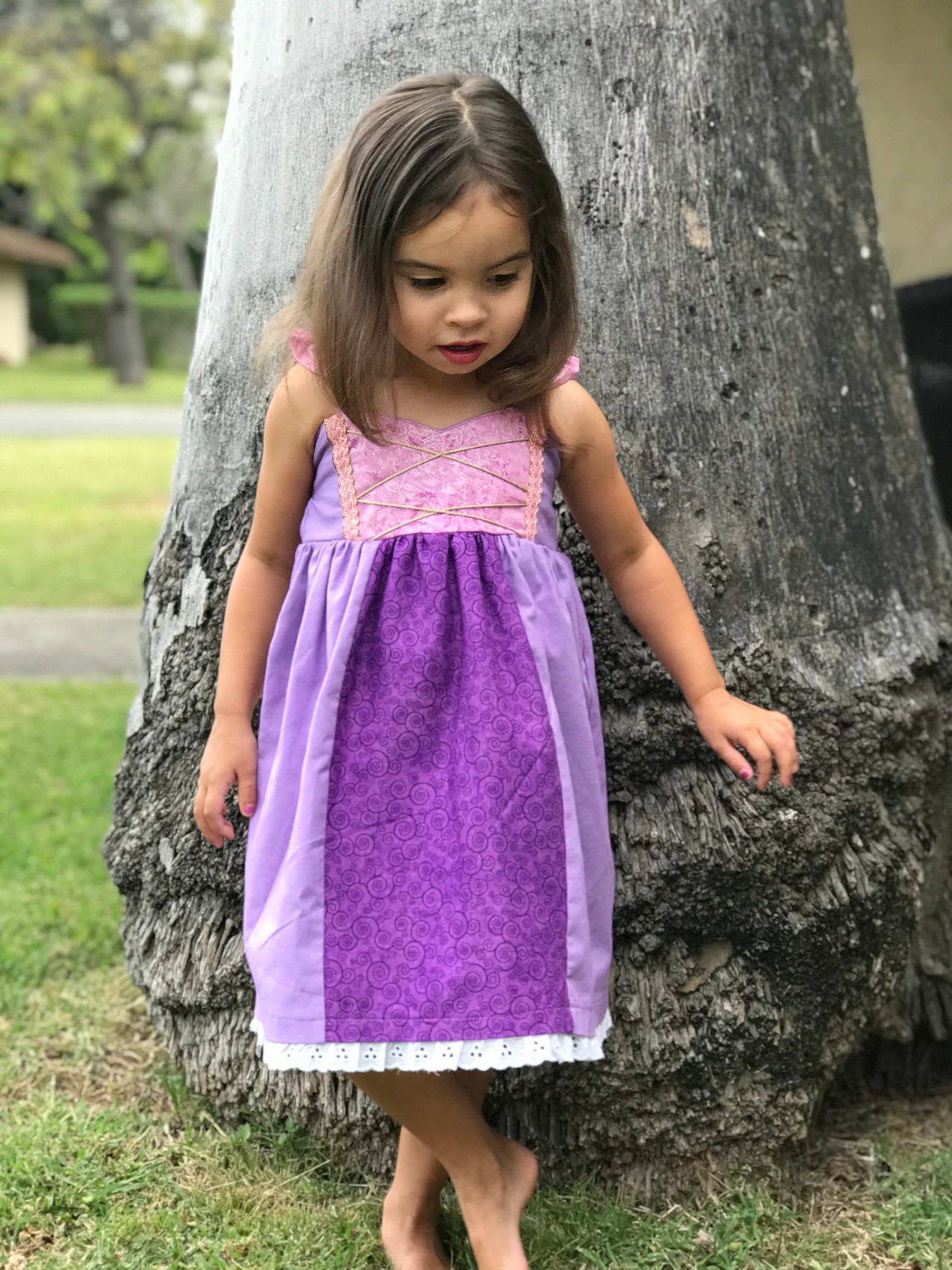 Girl's Long Hair Princess Dress image 3