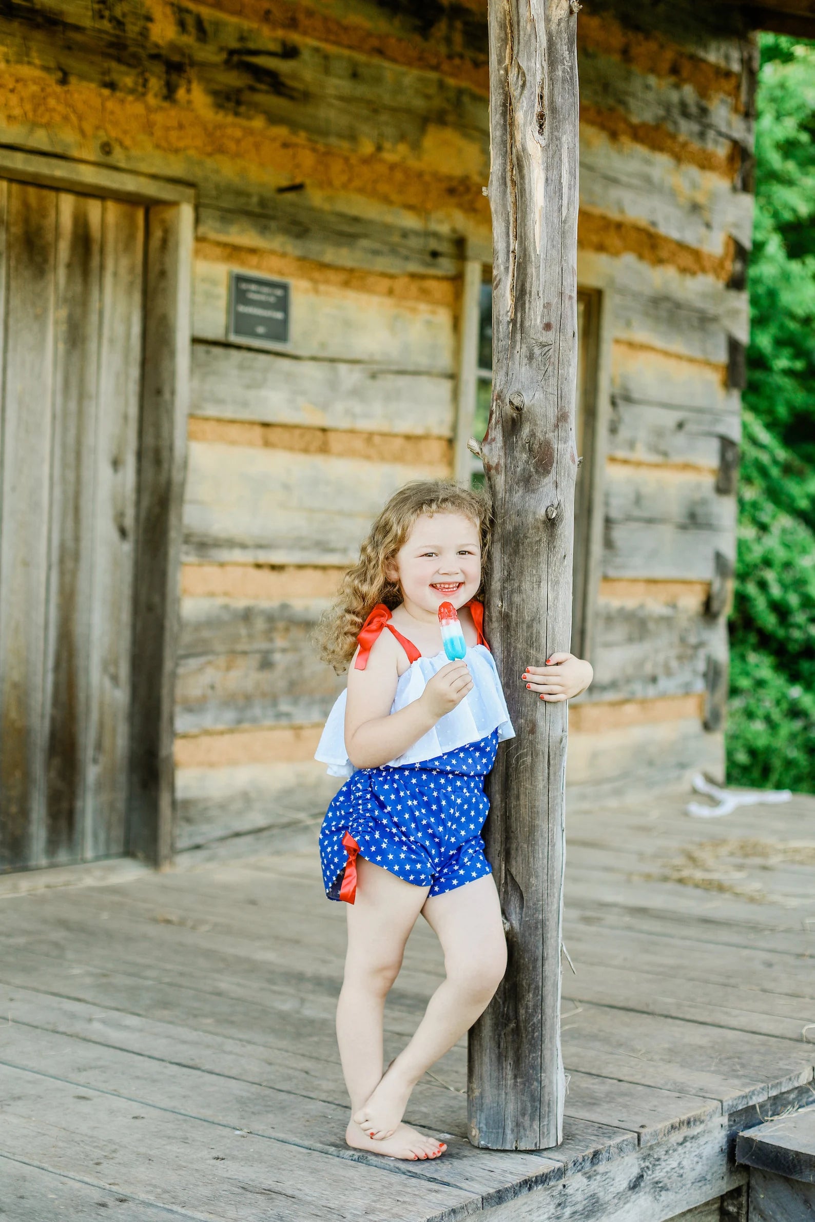 Girl's Fourth of July Romper image 6