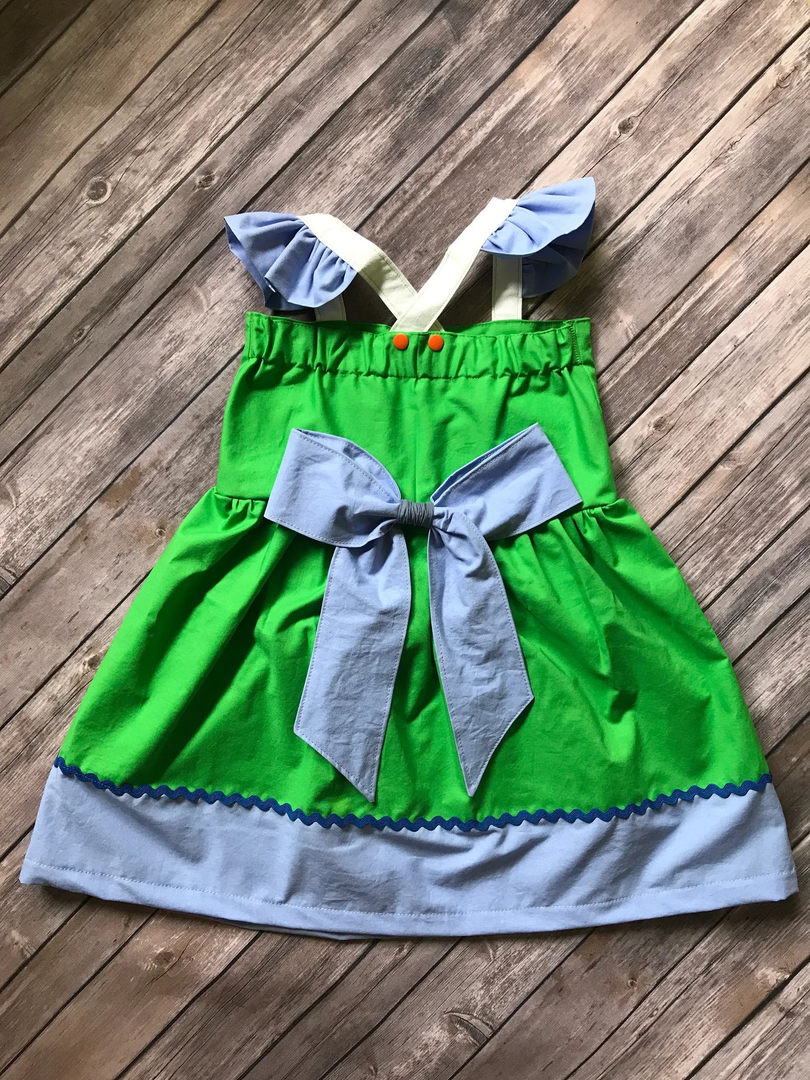 Girl's Green Rescue Dog Dress image 2
