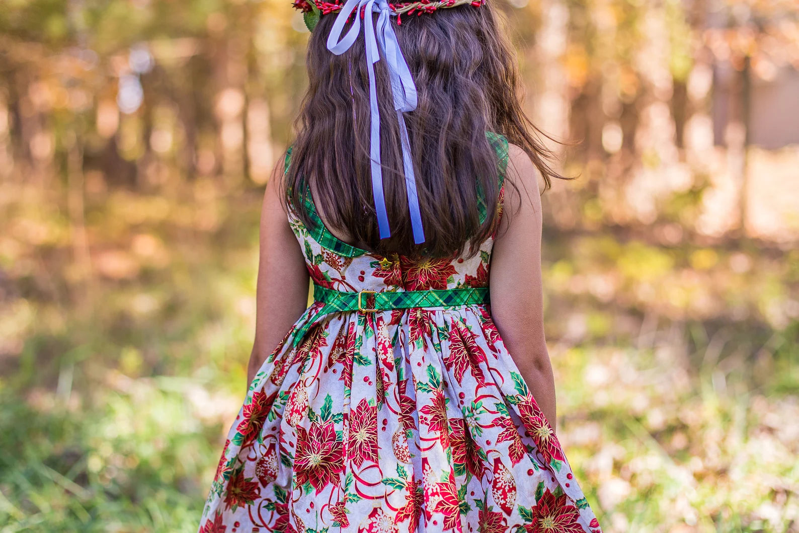 Girl's Christmas Poinsettia Dress image 5