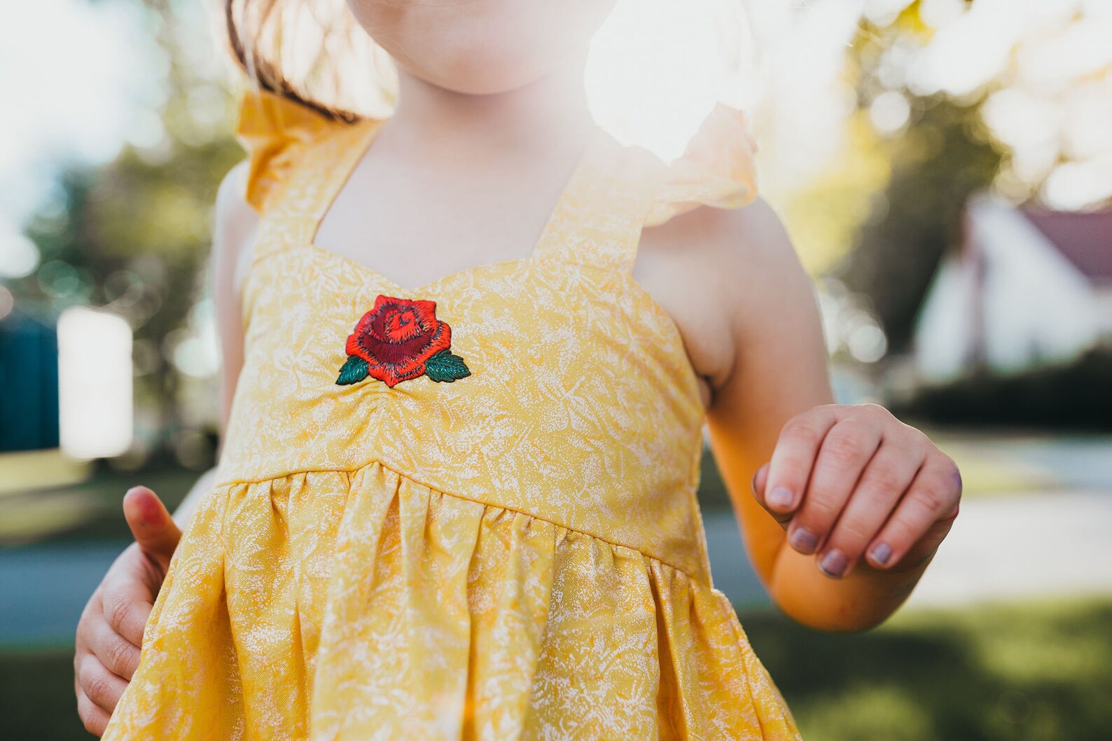 Girl's Yellow Princess Ballgown Dress image 5
