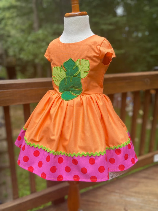 Girl's Chicka Chicka Boom Inspired Dress- Children's Handmade Custom Dresses image 0