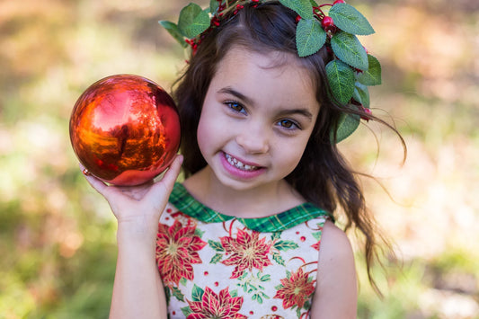 Girl's Christmas Poinsettia Dress image 0