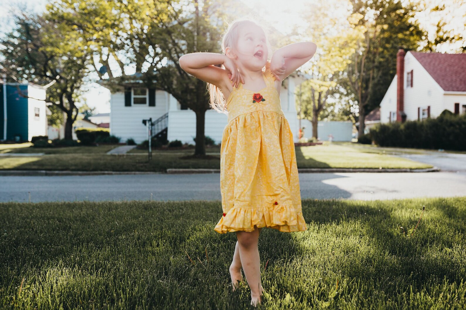 Girl's Yellow Princess Ballgown Dress image 6
