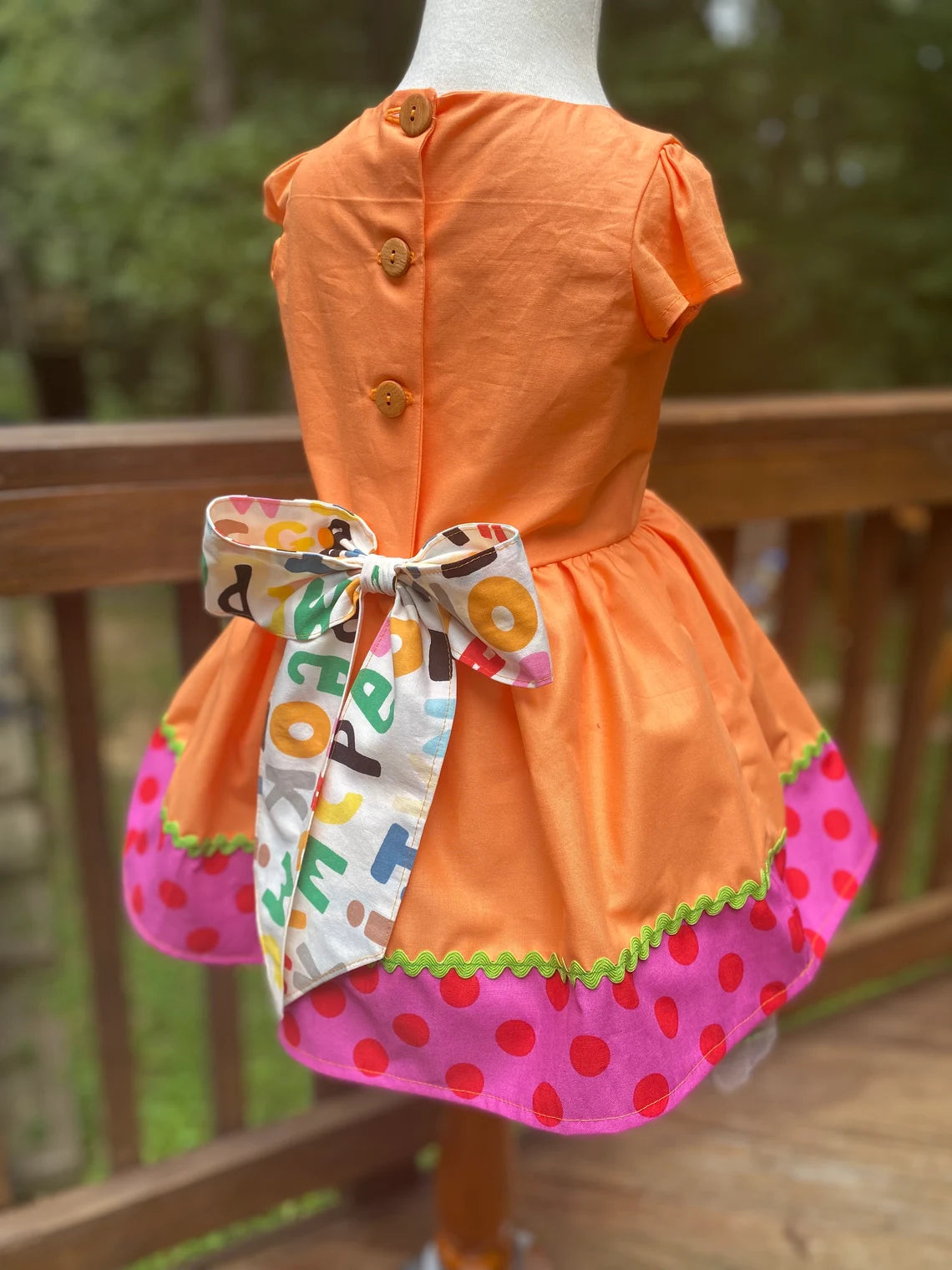 Girl's Chicka Chicka Boom Inspired Dress- Children's Handmade Custom Dresses image 5