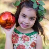 Girl's Christmas Poinsettia Dress