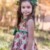 Girl's Christmas Poinsettia Dress - Image 5