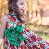 Girl's Christmas Poinsettia Dress - Image 4