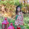 Girl's Christmas Poinsettia Dress - Image 2